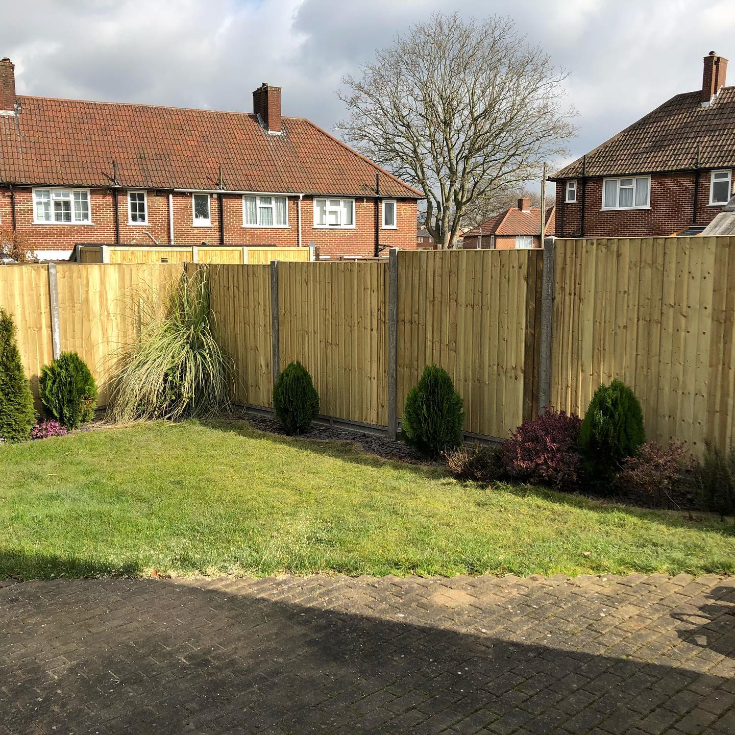 New fence in garden